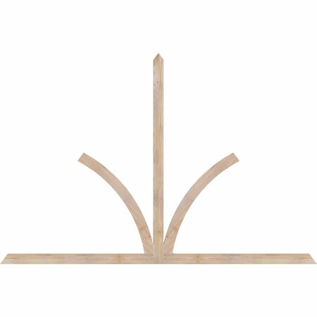 Ekena Millwork Richland Smooth Timber Gable Bracket, Douglas Fir, 108"W x 72"H x 1 1/2"D x 3 1/2"F, 16/12 Pitch GBW108X72X0204RIC00SDF